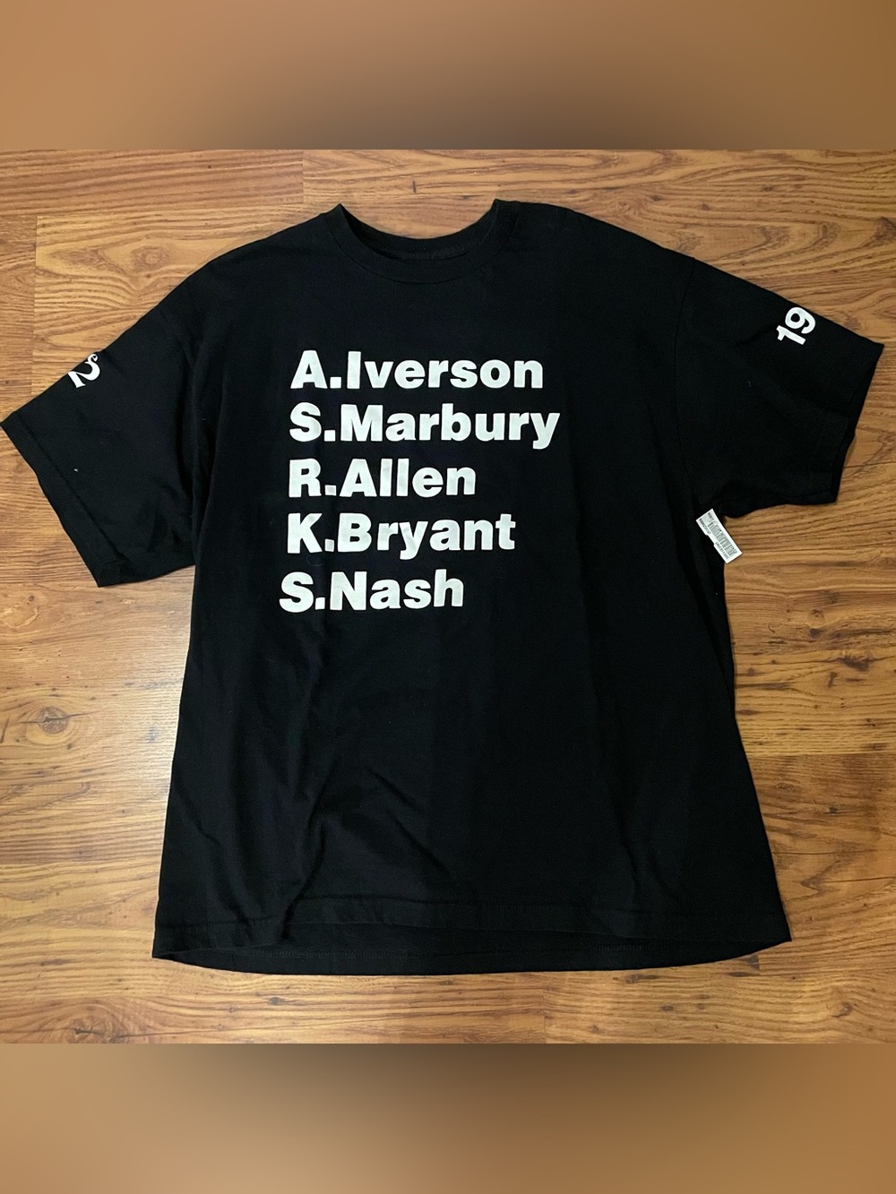 NBA Legends Black Tshirt A. Iverson S.Marbury K.Bryant S.Nash Since 1983